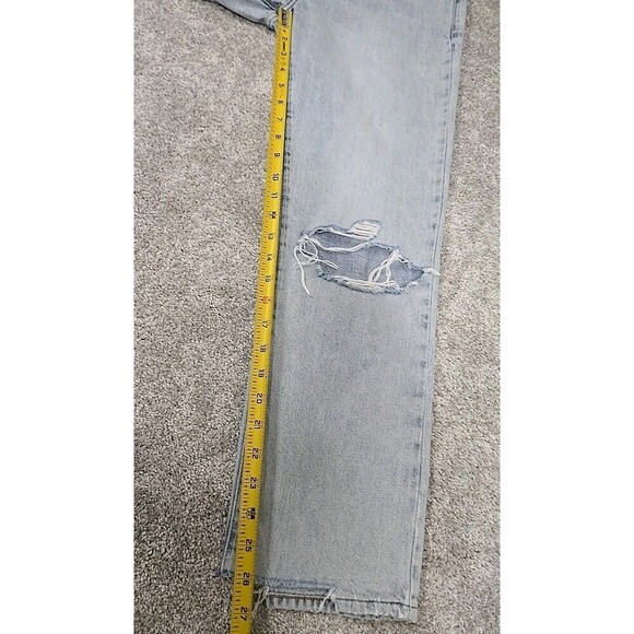 Pistola Charlie High-Rise Straight Distressed Button Fly Jeans Light Wash Sz 26 - Picture 8 of 10